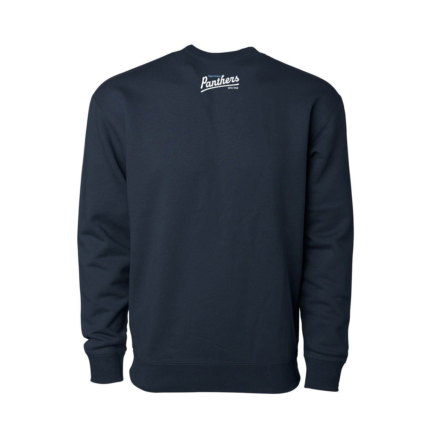 Pilgrim Panthers Logo Adult Crewneck Sweatshirt (Navy)