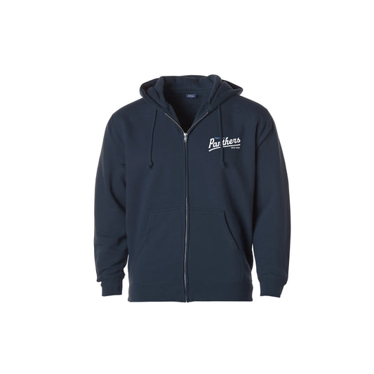 Pilgrim Panthers Logo Youth Zip Hoodie (Navy)