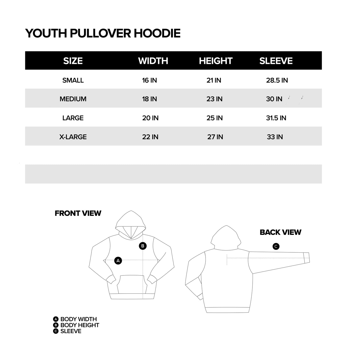 Pilgrim Panthers Logo Youth Hoodie (Navy)